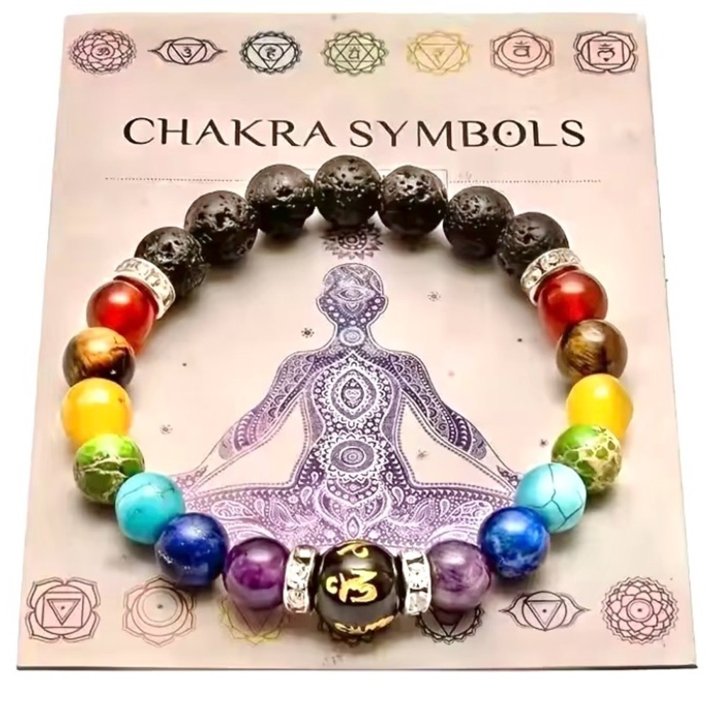 CHAKRA BRACELET⭐️OIL diffuser boho stretchy comfy bracelet w zen vibe